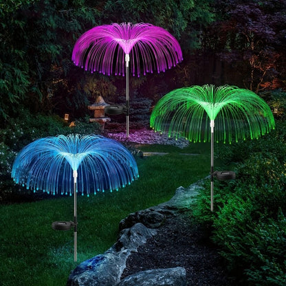 ColorChanging Solar Garden Stake Light  Outdoor Waterproof LED Jellyfish Lamp With 7 Variable Color 3