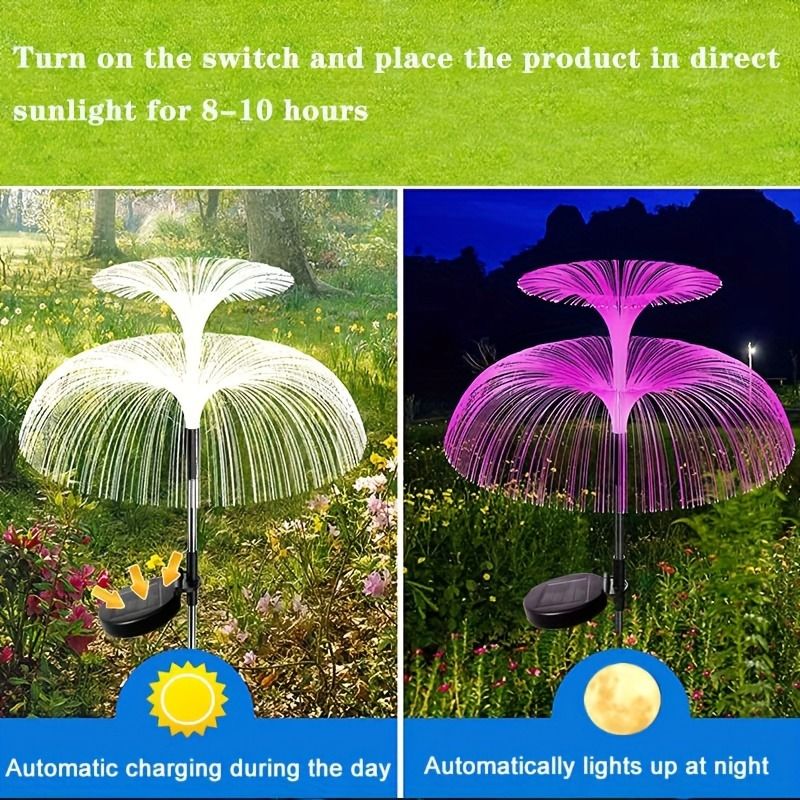 ColorChanging Solar Garden Stake Light  Outdoor Waterproof LED Jellyfish Lamp With 7 Variable Color 1
