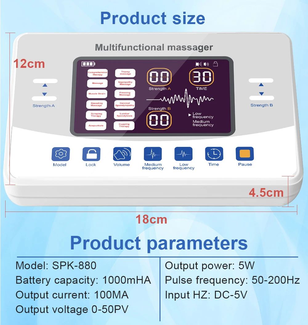 Low Frequency Therapy Device TENS Machine EMS Muscle Stimulator For Pain Relief Electronic Pulse Ma 5