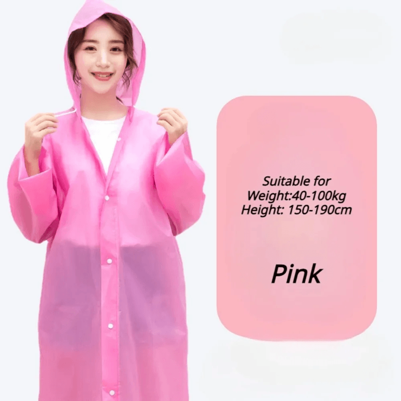 Portable Waterproof Travel Raincoat  Lightweight Reusable Adult Poncho For Outdoor  Emergency Use 4