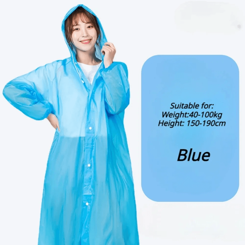 Portable Waterproof Travel Raincoat  Lightweight Reusable Adult Poncho For Outdoor  Emergency Use 1