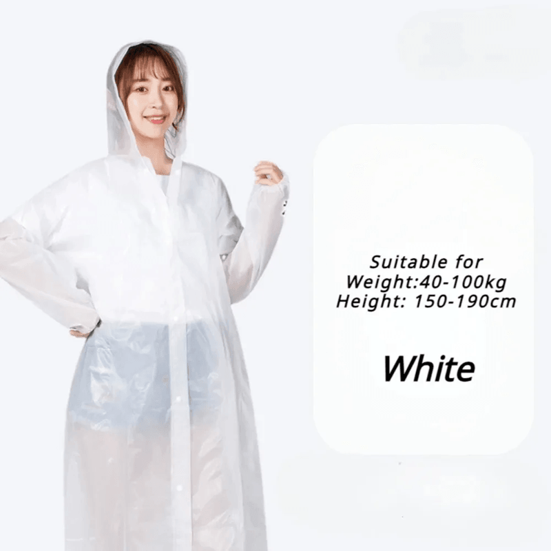 Portable Waterproof Travel Raincoat  Lightweight Reusable Adult Poncho For Outdoor  Emergency Use 6