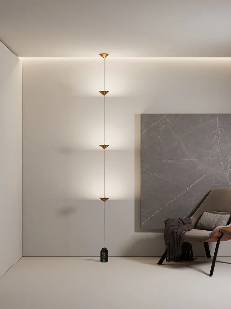 Modern Cone Design Floor Lamp Art Decorative Iron Hanging Cable Lamp For Living Room Hallway  Bedro 1