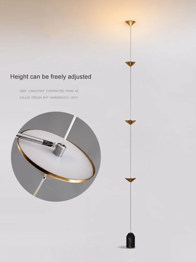Modern Cone Design Floor Lamp Art Decorative Iron Hanging Cable Lamp For Living Room Hallway  Bedro 2