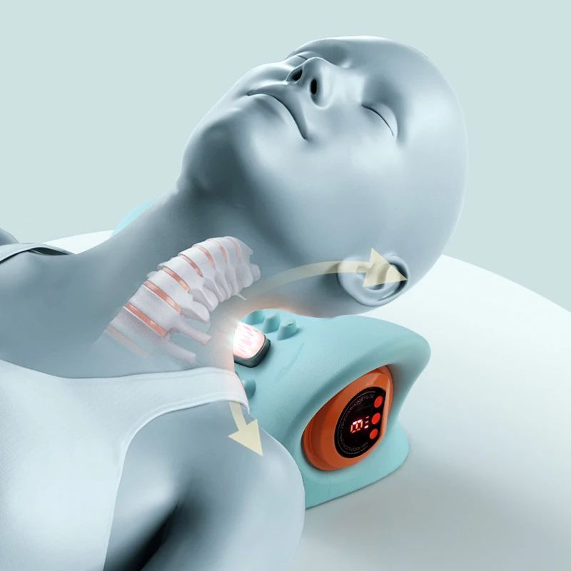 Portable Cervical Massager Pillow For Neck And Head Adult Acupoint Therapy With Cervical Traction A 1