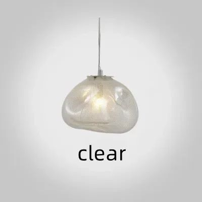 Modern Cloud Design Smoky Grey Glass Pendant Light Handcrafted Blown Glass Hanging Lamp For Living  7