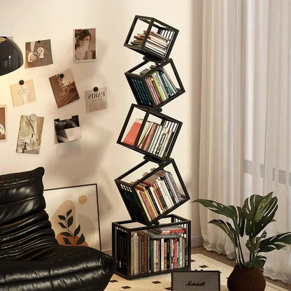 Modern Rotating Bookshelf MultiTier Shelf Organizer For Childrens Books Magazines  Home Storage 1