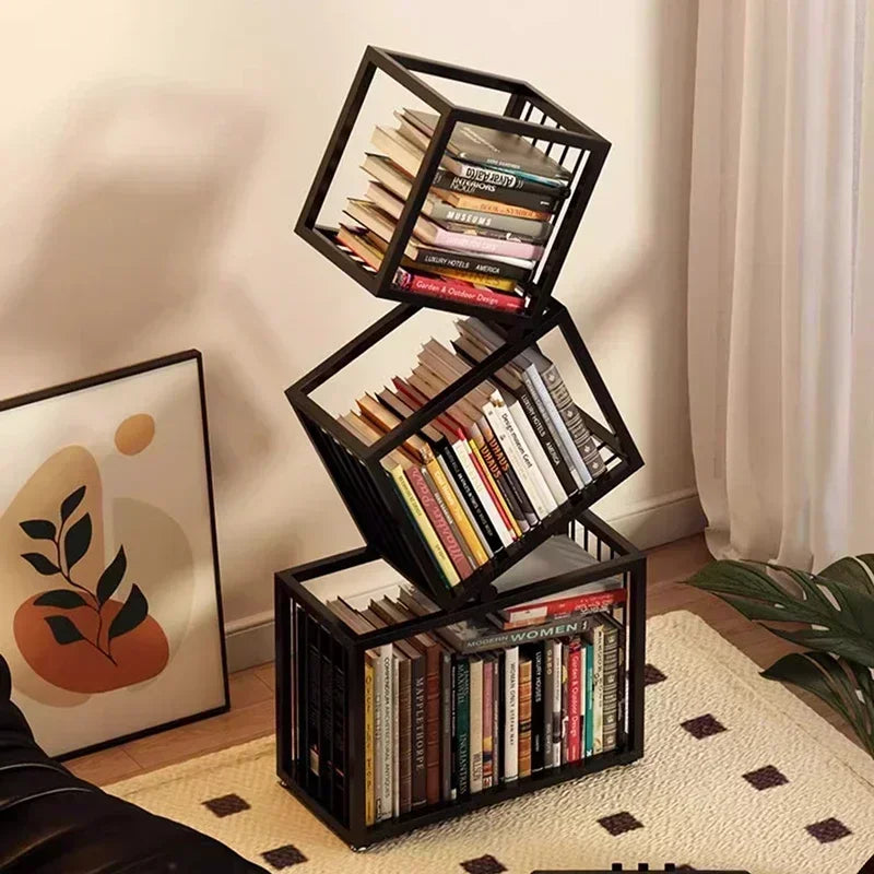 Modern Rotating Bookshelf MultiTier Shelf Organizer For Childrens Books Magazines  Home Storage 2