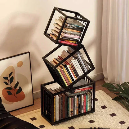Modern Rotating Bookshelf MultiTier Shelf Organizer For Childrens Books Magazines  Home Storage 2