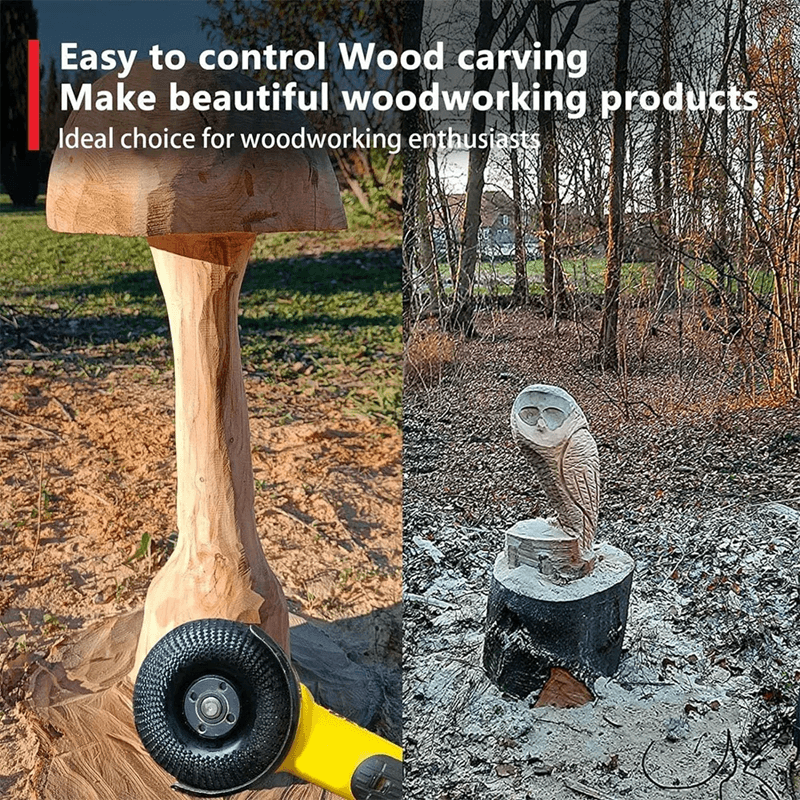 4-Inch Wood Carving Disc for Angle Grinders – Heavy-Duty Shaping & Grinding Wheel for Rapid Wood Removal