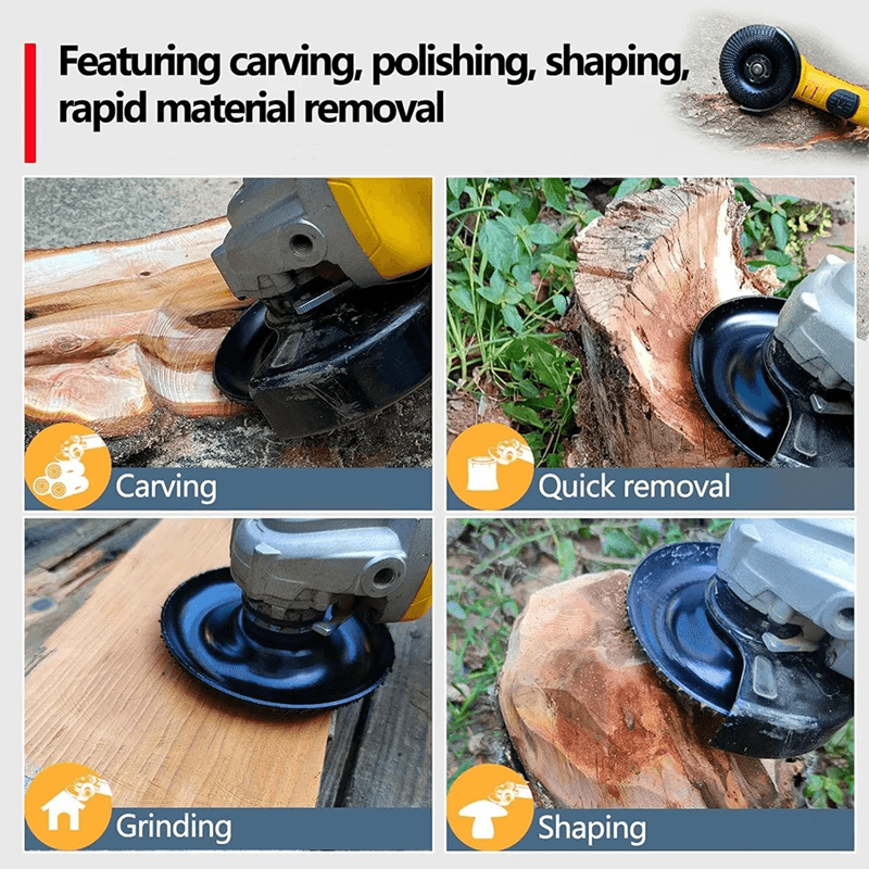 4Inch Wood Carving Disc For Angle Grinders  HeavyDuty Shaping  Grinding Wheel For Rapid Wood Remova 5