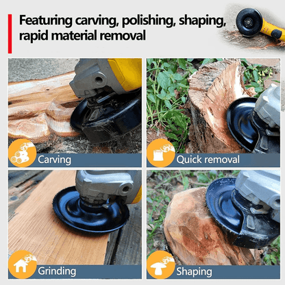 4Inch Wood Carving Disc For Angle Grinders  HeavyDuty Shaping  Grinding Wheel For Rapid Wood Remova 5