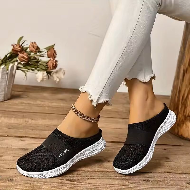 Comfortable Womens Solid Color Platform Mules 5