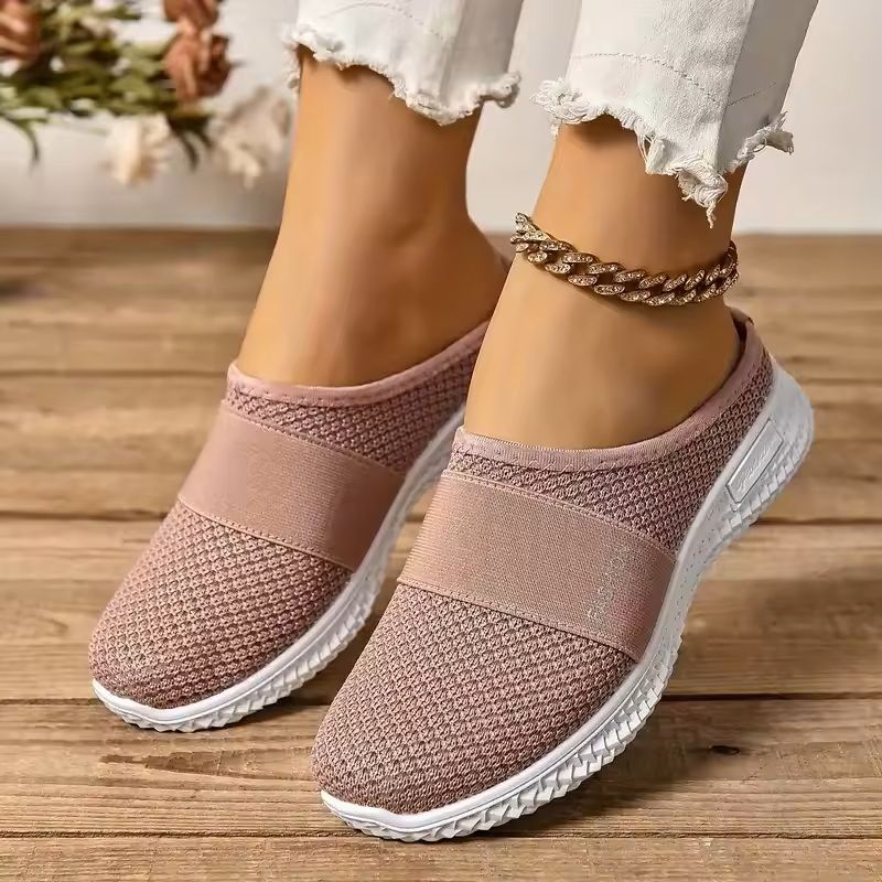 Comfortable Womens Solid Color Platform Mules 6