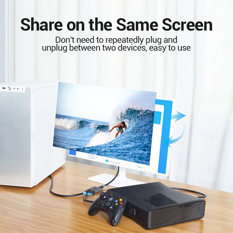 Vention 8K HDMI Splitter Switch HDMI Compatible Monitor Switcher For PC TV PS5 Xbox Series X HighSp 1