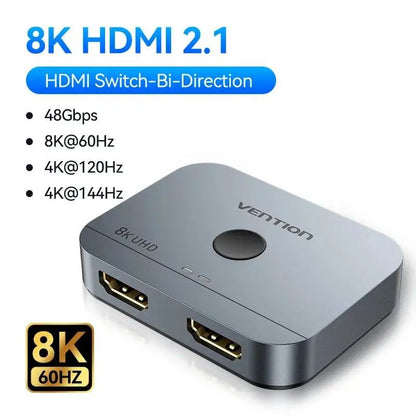 Vention 8K HDMI Splitter Switch HDMI Compatible Monitor Switcher For PC TV PS5 Xbox Series X HighSp 7