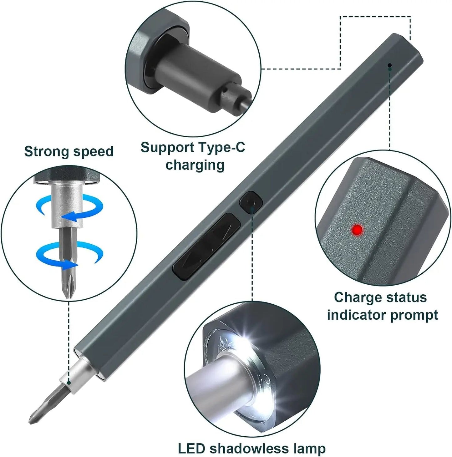 12in1 Cordless Electric Screwdriver Set Precision Bits Magnetic FastCharging Power Tool For Electro 3