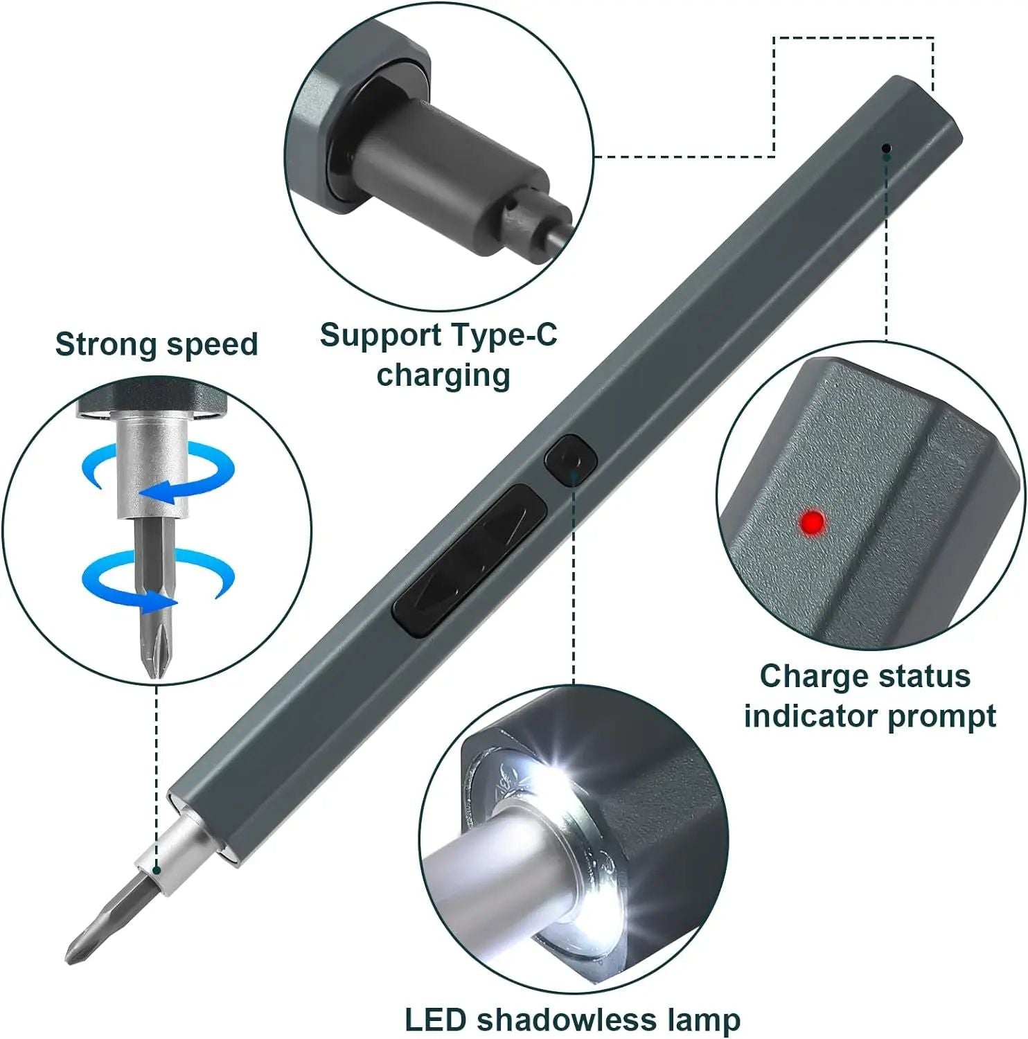12in1 Cordless Electric Screwdriver Set Precision Bits Magnetic FastCharging Power Tool For Electro 3