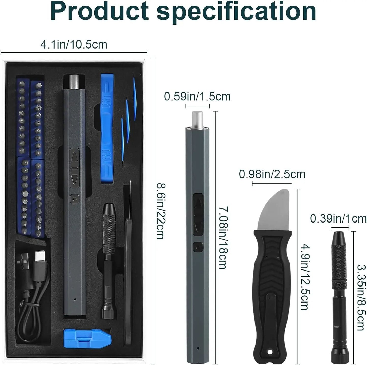 12in1 Cordless Electric Screwdriver Set Precision Bits Magnetic FastCharging Power Tool For Electro 5