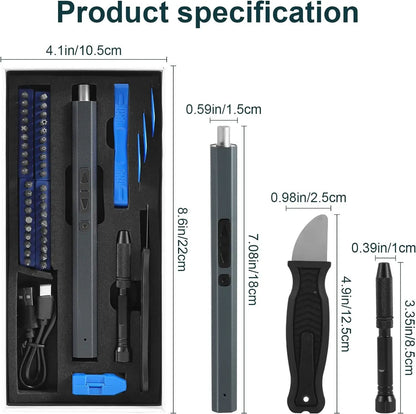 12in1 Cordless Electric Screwdriver Set Precision Bits Magnetic FastCharging Power Tool For Electro 5