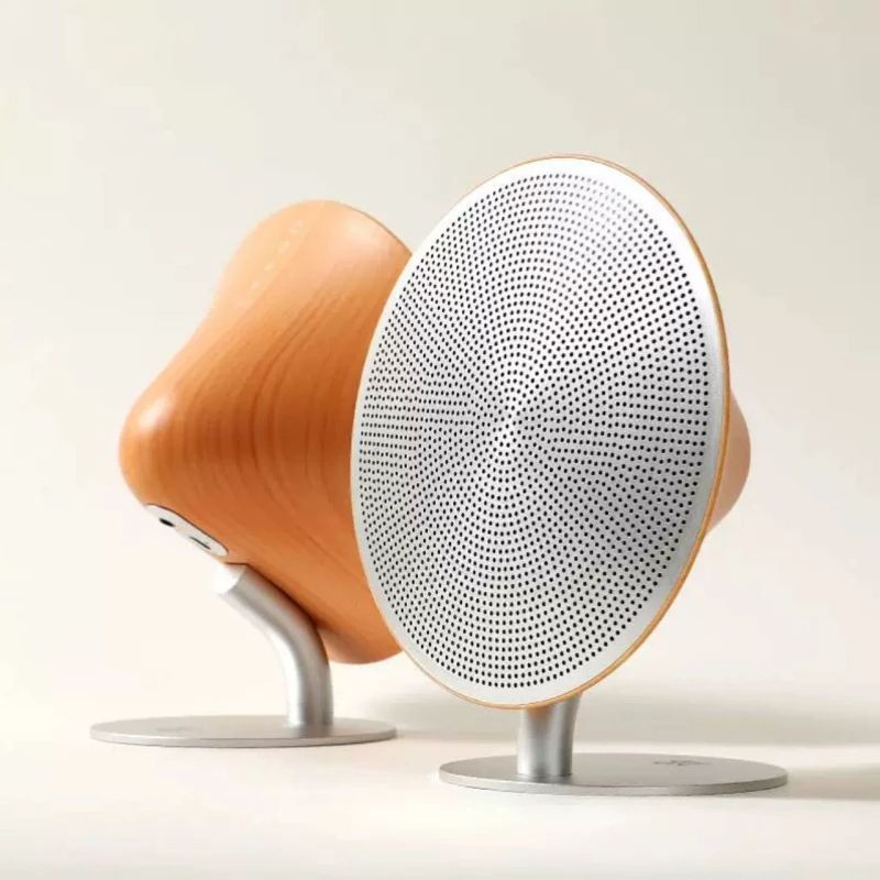Bluetooth Speaker Retro Wooden Subwoofer with Touch Surface, Home Audio Desktop Stereo Bluetooth Audio Speaker