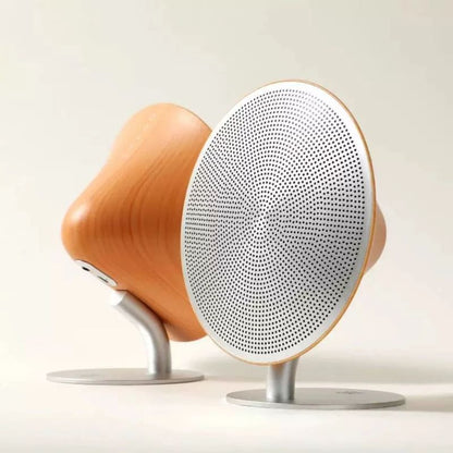 Bluetooth Speaker Retro Wooden Subwoofer with Touch Surface, Home Audio Desktop Stereo Bluetooth Audio Speaker