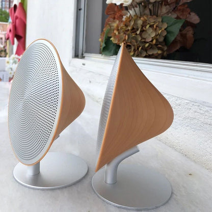 Bluetooth Speaker Retro Wooden Subwoofer With Touch Surface Home Audio Desktop Stereo Bluetooth Aud 2