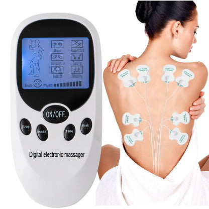 Electric Pulse EMS TENS Unit Massager, Digital Muscle Stimulator for Neck, Back, Shoulder Pain Relief with Pads, Easy H