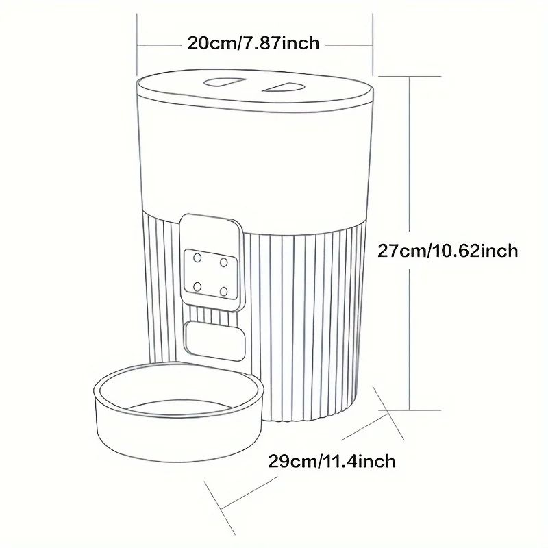 Smart Automatic Cat  Dog Feeder WiFi Remote Pet Food Dispenser With Fixed Meal Timer 4