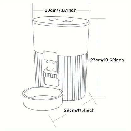 Smart Automatic Cat  Dog Feeder WiFi Remote Pet Food Dispenser With Fixed Meal Timer 4