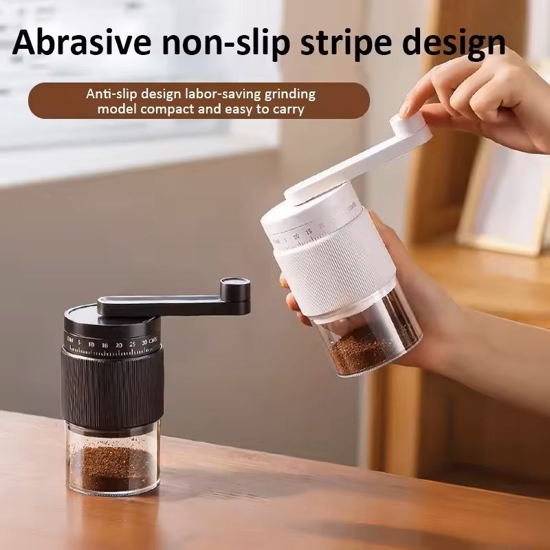 Manual Coffee Grinder With 35Gear Adjustment  Ceramic Burr Mill For Espresso PourOver And French Pr 4