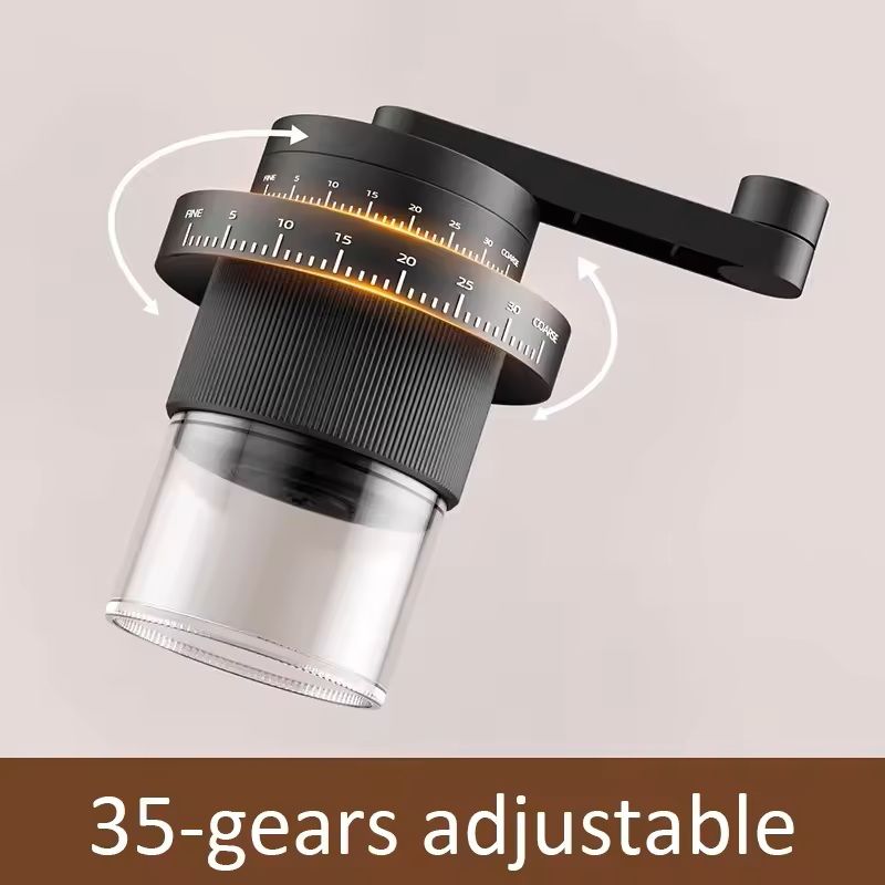 Manual Coffee Grinder With 35Gear Adjustment  Ceramic Burr Mill For Espresso PourOver And French Pr 6
