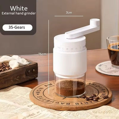 Manual Coffee Grinder With 35Gear Adjustment  Ceramic Burr Mill For Espresso PourOver And French Pr 7