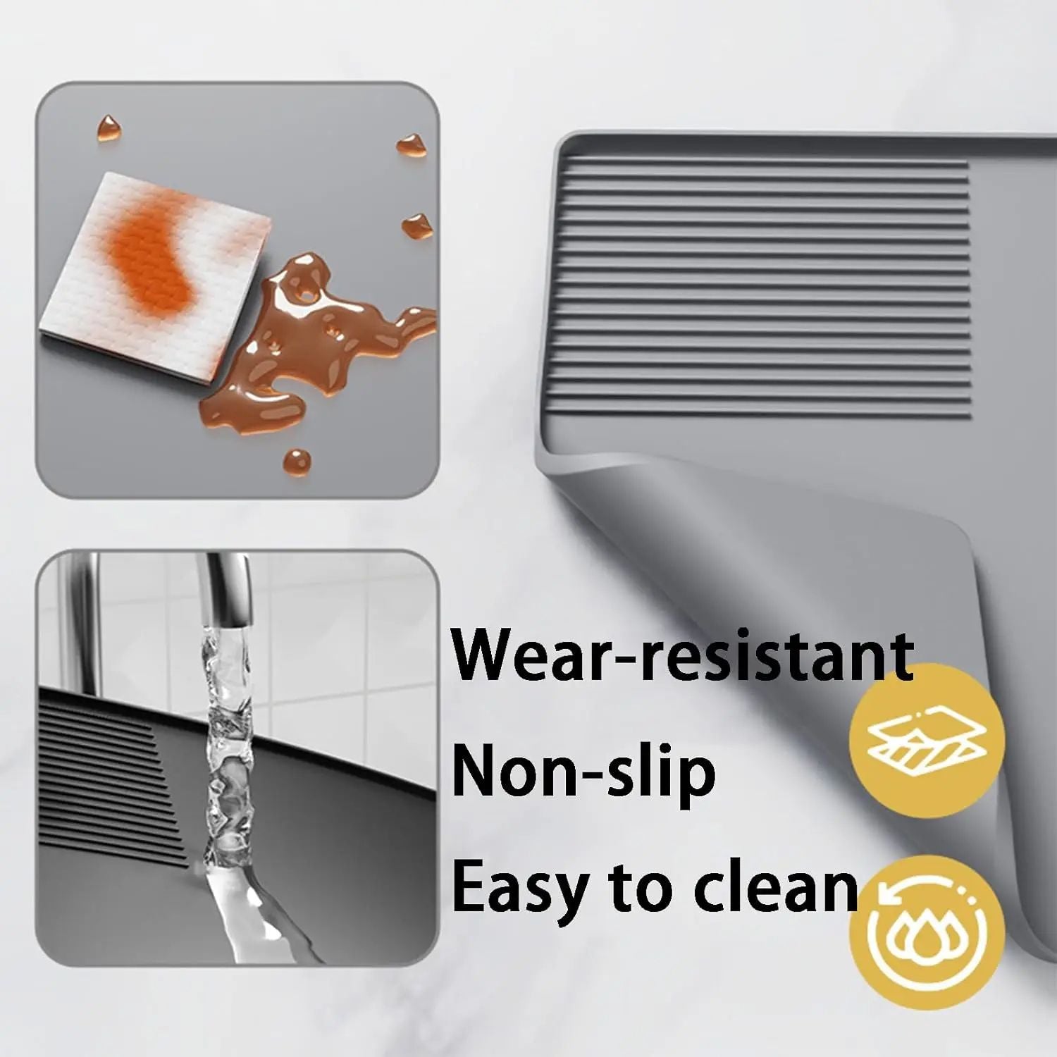 Multi Functional Silicone Coffee Mat Non Slip Bar Countertop Mat For Mess Free Essential Coffee Sta 3