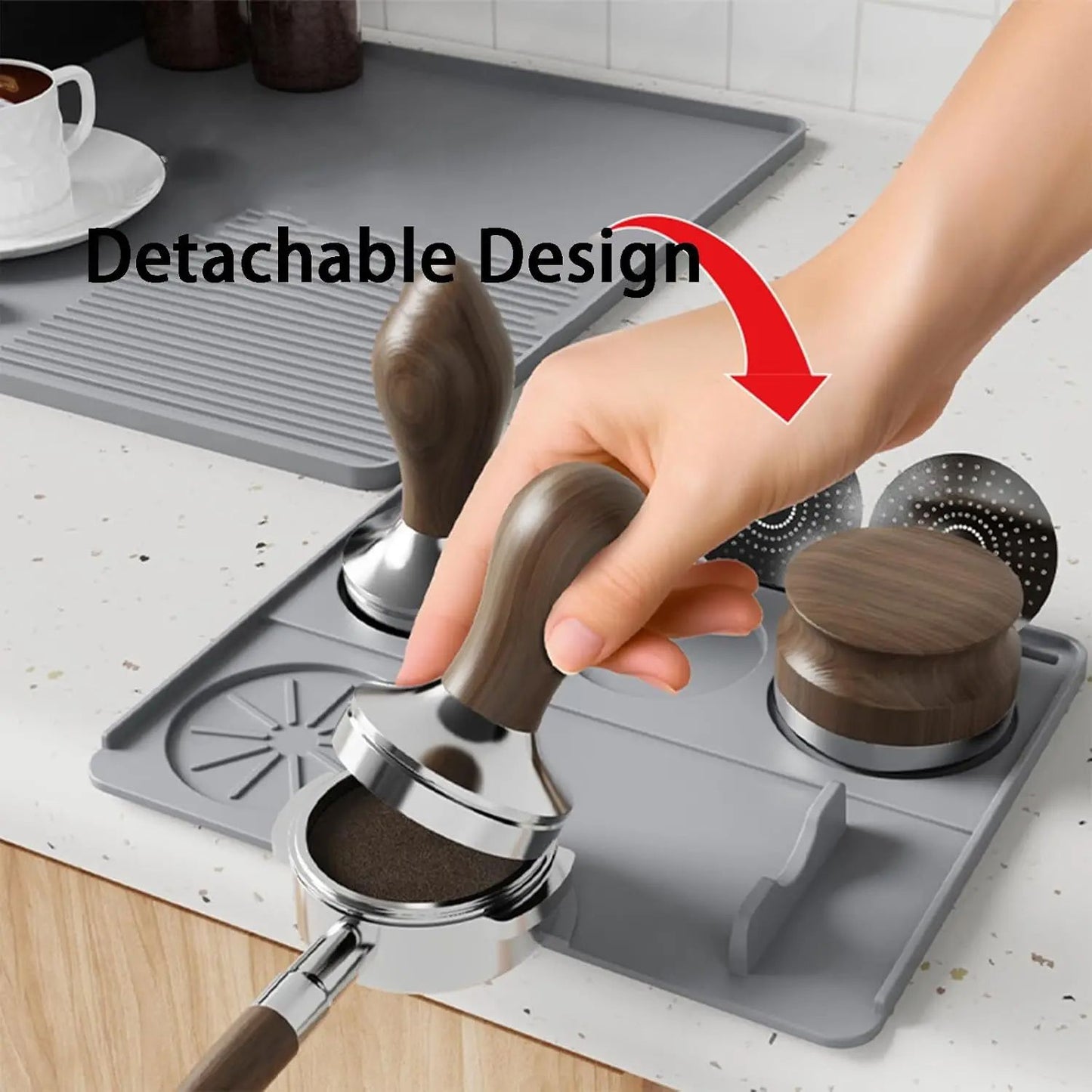 Multi Functional Silicone Coffee Mat Non Slip Bar Countertop Mat For Mess Free Essential Coffee Sta 4