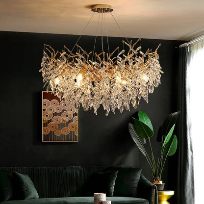 Luxury Gold Crystal LED Chandelier Elegant Ceiling Light For Living Room Dining  Bedroom 3