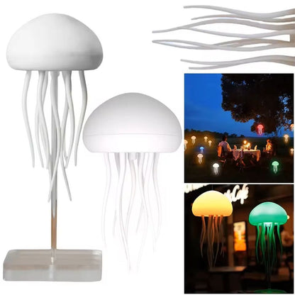 Cartoon Dancing Jellyfish Night Light – RGB Gradient LED Lamp with Voice Control and Type-C Charging