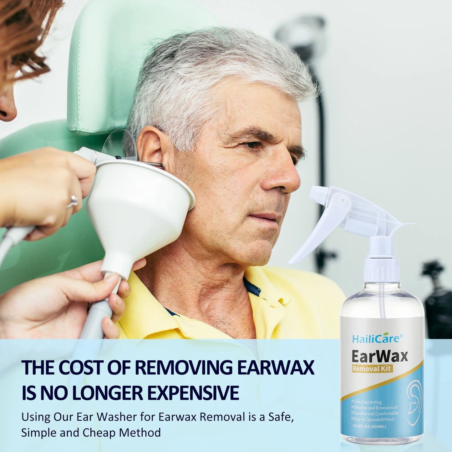 Ear Wax Removal System Ear Irrigation Washer Bottle Kit For Kids  Adults Ear Care 3