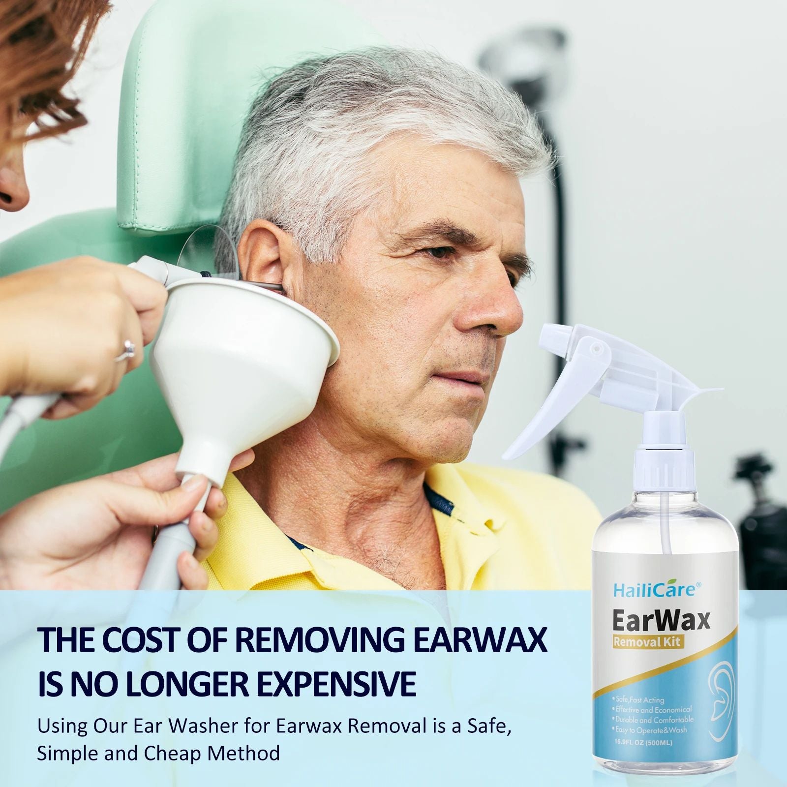 Ear Wax Removal System Ear Irrigation Washer Bottle Kit For Kids  Adults Ear Care 3