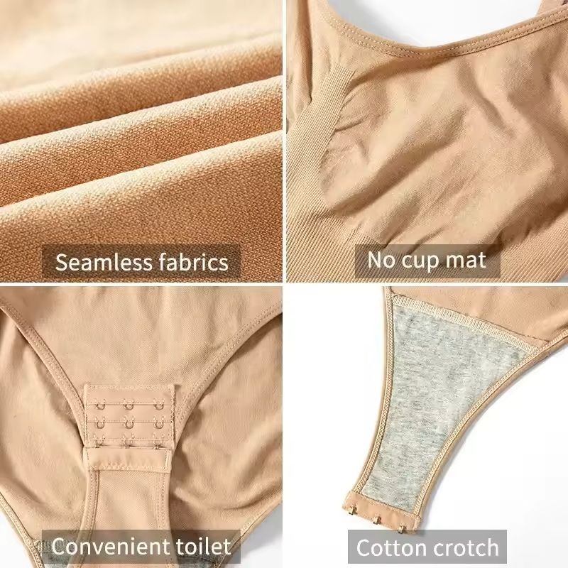 Seamless Tummy Control Bodysuit With Butt Lifting Shaper Support 1