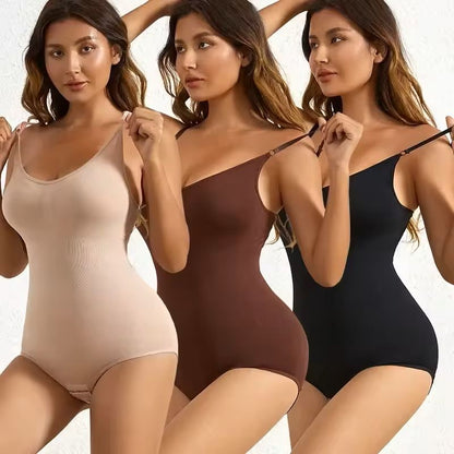 Seamless Tummy Control Bodysuit with Butt Lifting Shaper Support