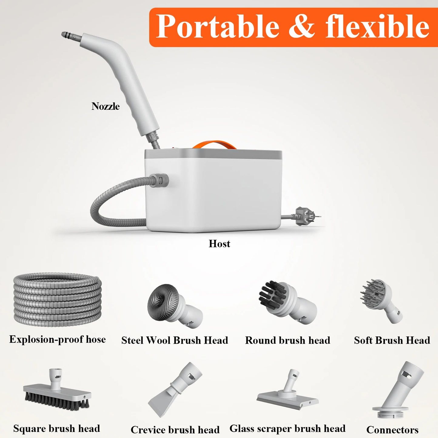Handheld Steam Cleaner Multiuse Powerful Steamer For Cleaning Tough Stains And Grime On Upholstery  1