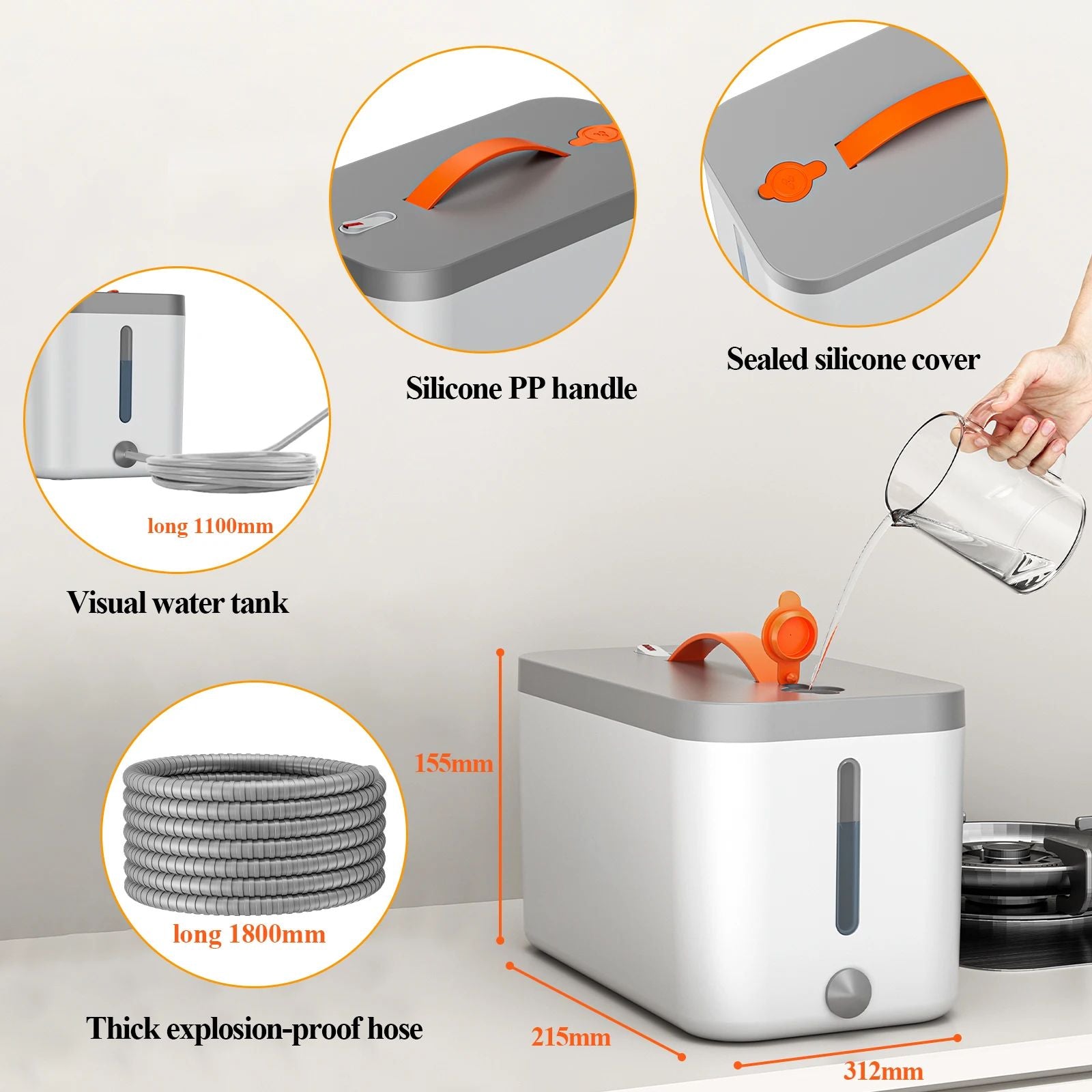 Handheld Steam Cleaner Multiuse Powerful Steamer For Cleaning Tough Stains And Grime On Upholstery  4