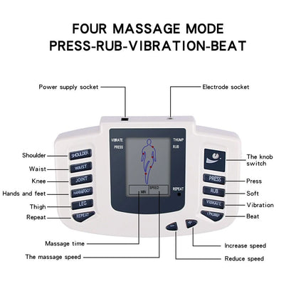 Full Body TENS Muscle Electrostimulator EMS Massage Device Digital Meridian Acupuncture Therapy Phy 1