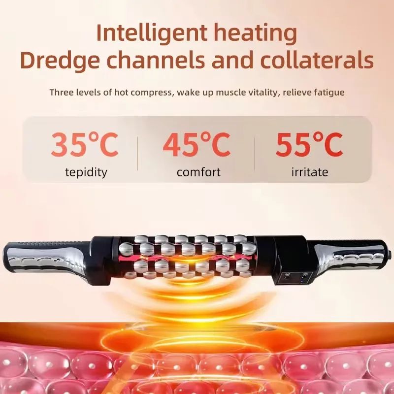 Rotating Roll Massager With Red Light Heat Lymphatic Drainage Massage Device For Full Body Slimming 3