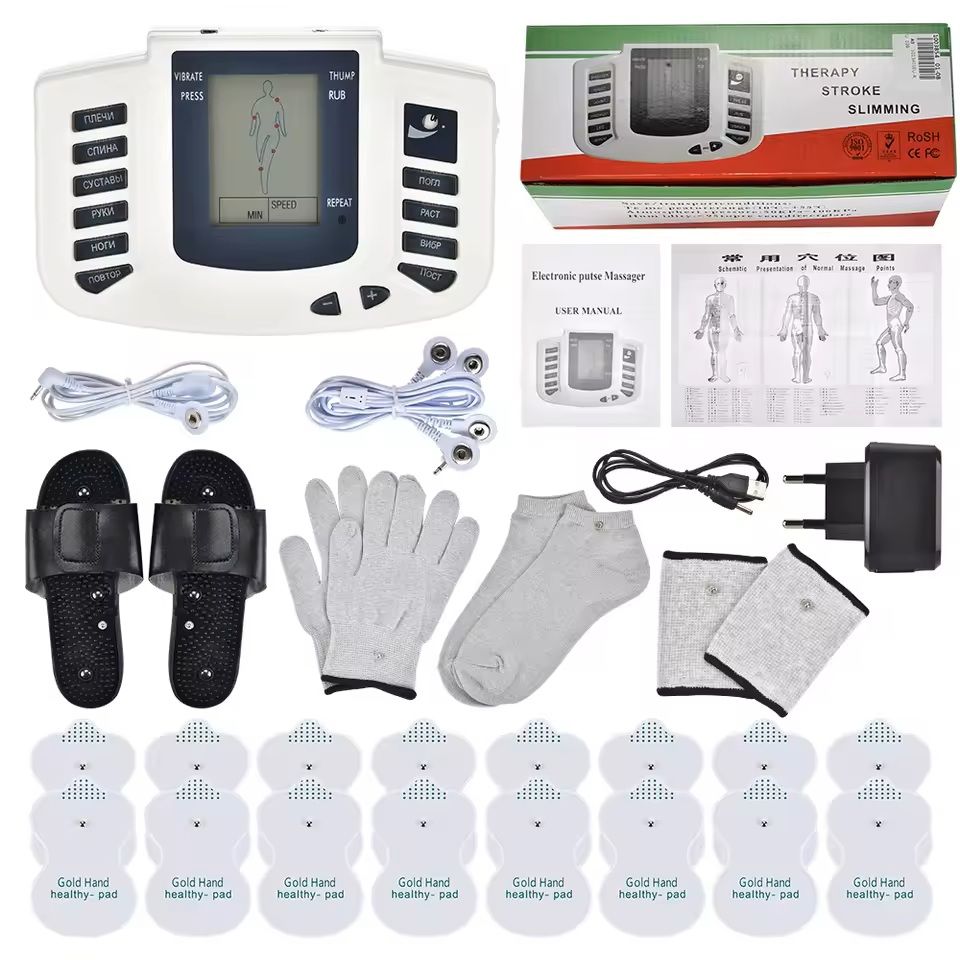 Full Body EMS Muscle Stimulator Massage Device with Pads and Digital Display