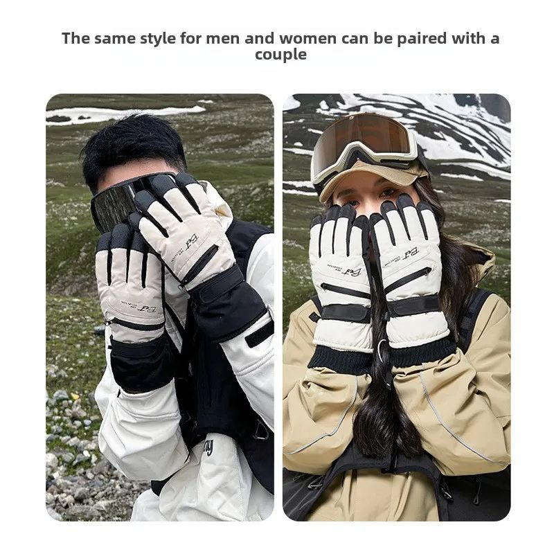 Winter Cycling Gloves NonSlip Touchscreen Gloves Waterproof Snowboard Accessories With Warm Pocket  4