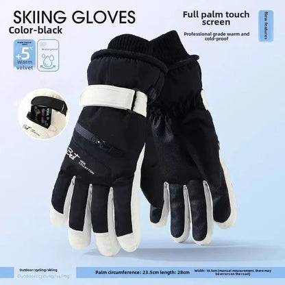 Winter Cycling Gloves NonSlip Touchscreen Gloves Waterproof Snowboard Accessories With Warm Pocket  6