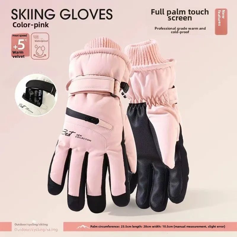 Winter Cycling Gloves NonSlip Touchscreen Gloves Waterproof Snowboard Accessories With Warm Pocket  8