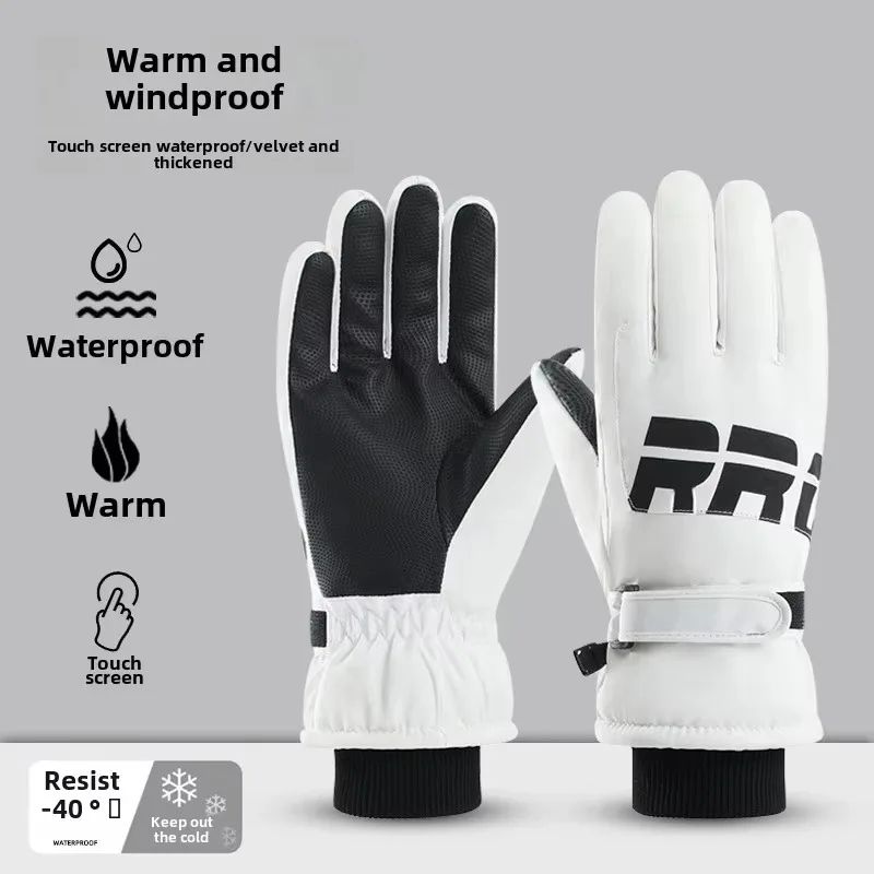 Winter Cycling Gloves NonSlip Touchscreen Gloves Waterproof Snowboard Accessories With Warm Pocket  9